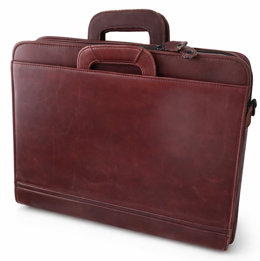 Business DiBagaggio Leather BRIEFCASE Portfolio OFFICE ATTACHE Laptop Work BAG